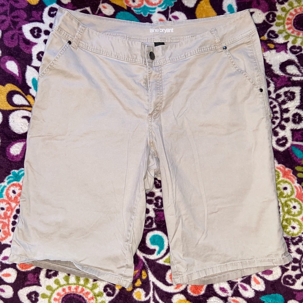 Lane Bryant Size 18 Khaki Bermuda Shorts